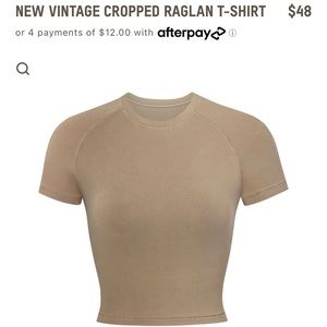 SKIMS cropped tshirt